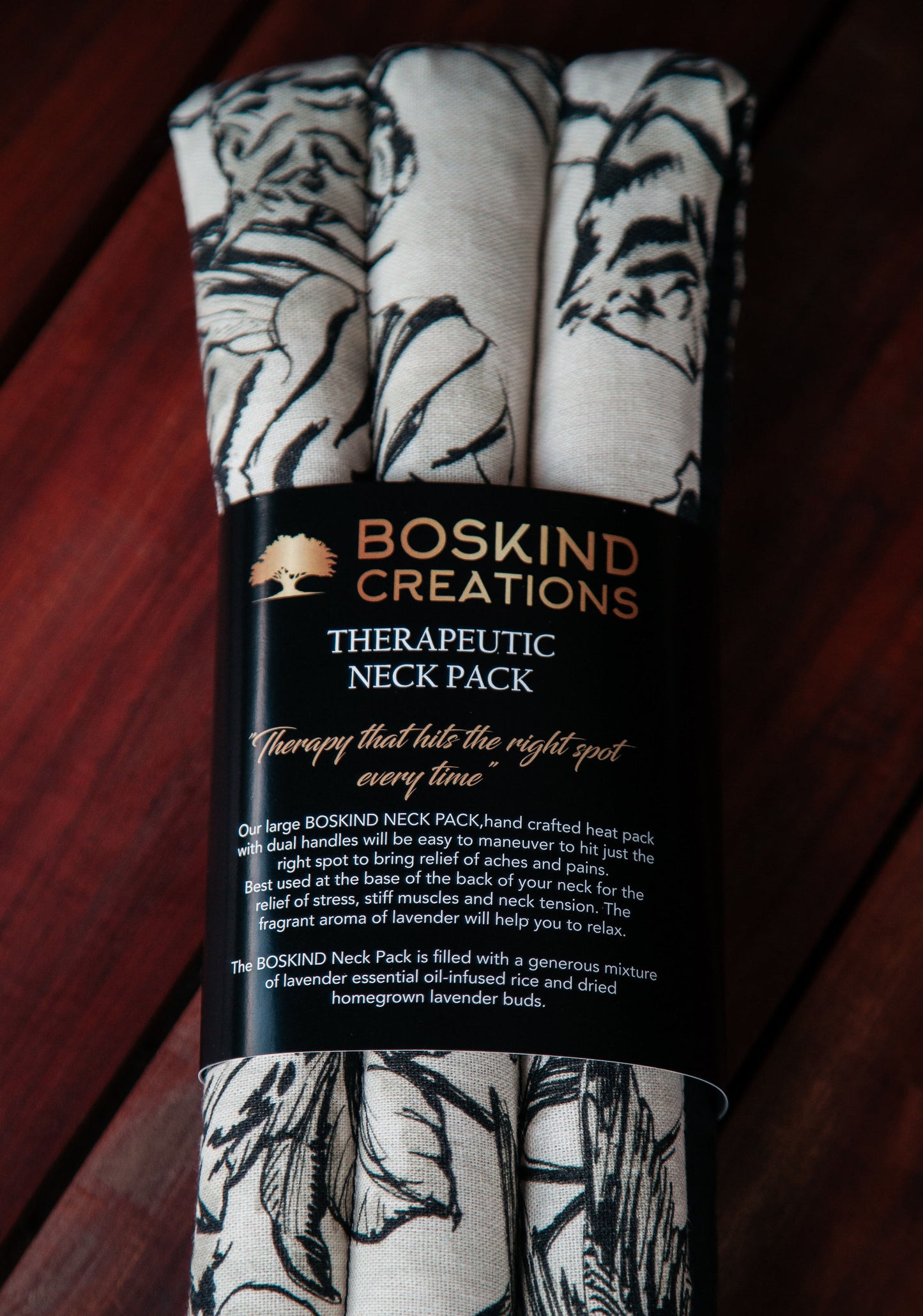 BOSKIND THERAPEUTIC NECK HEAT PACK - TIGER FLOWER