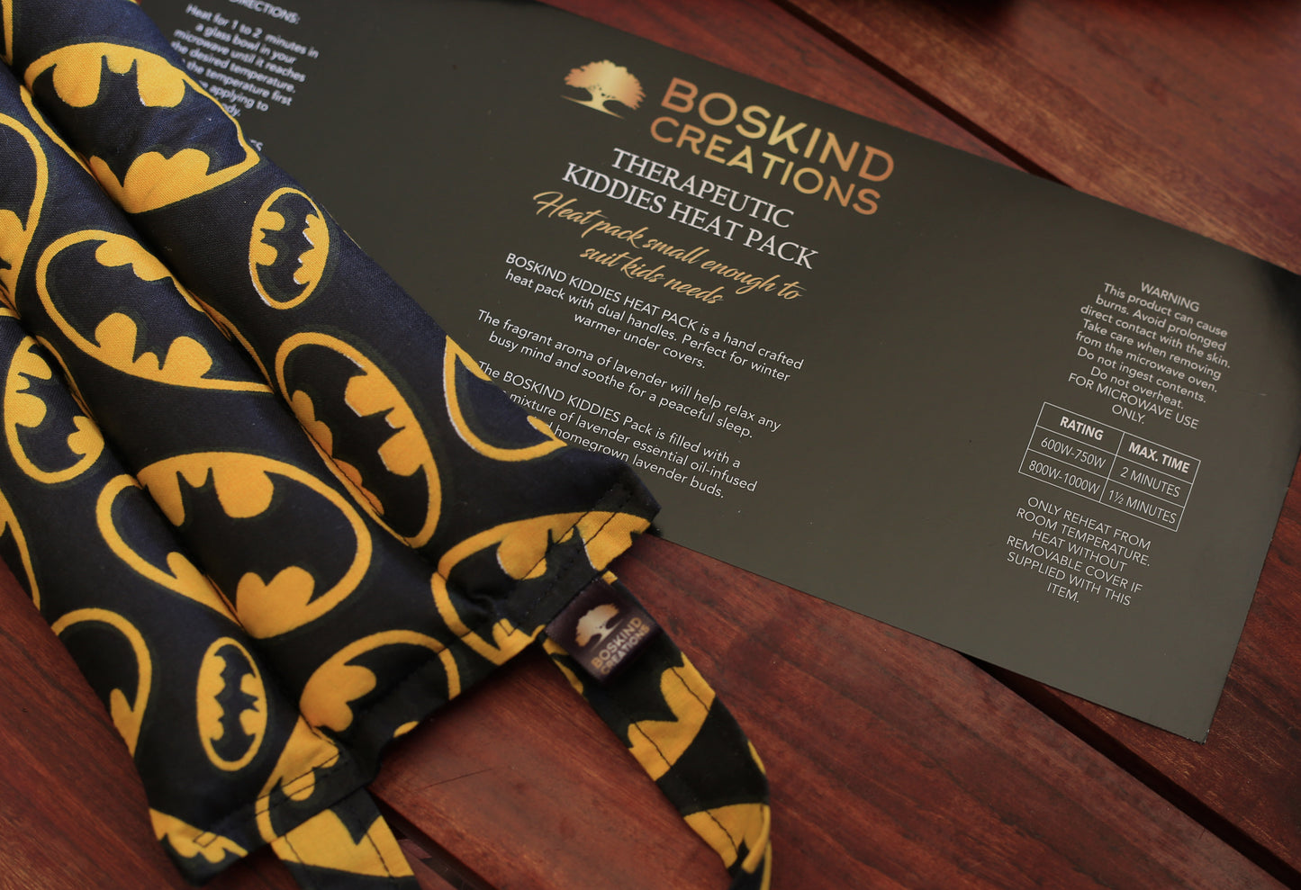 BOSKIND THERAPEUTIC KIDDIES HEAT PACK - BATMAN