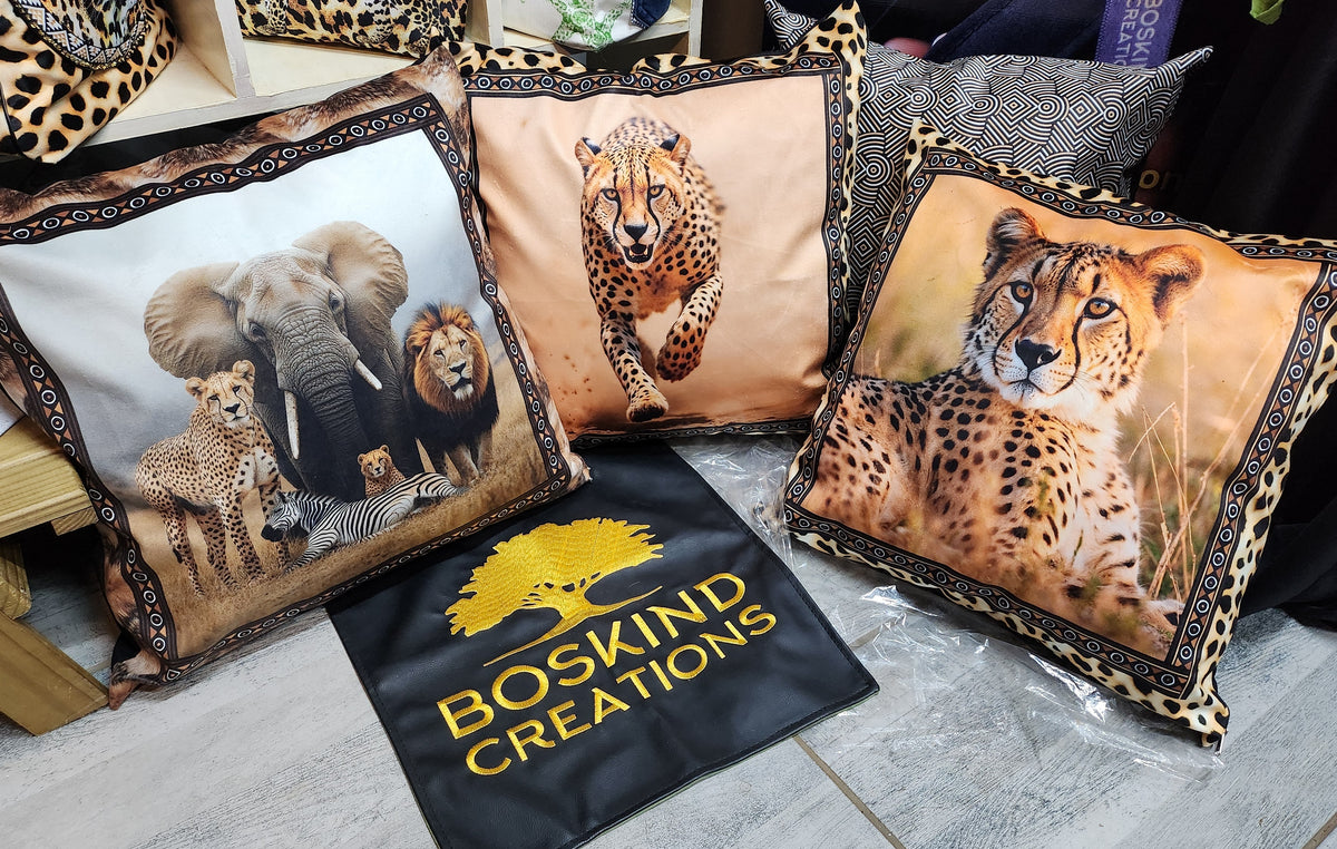 BOSKIND Luxurious African Safari Cushion - Kruger Welcoming Committee