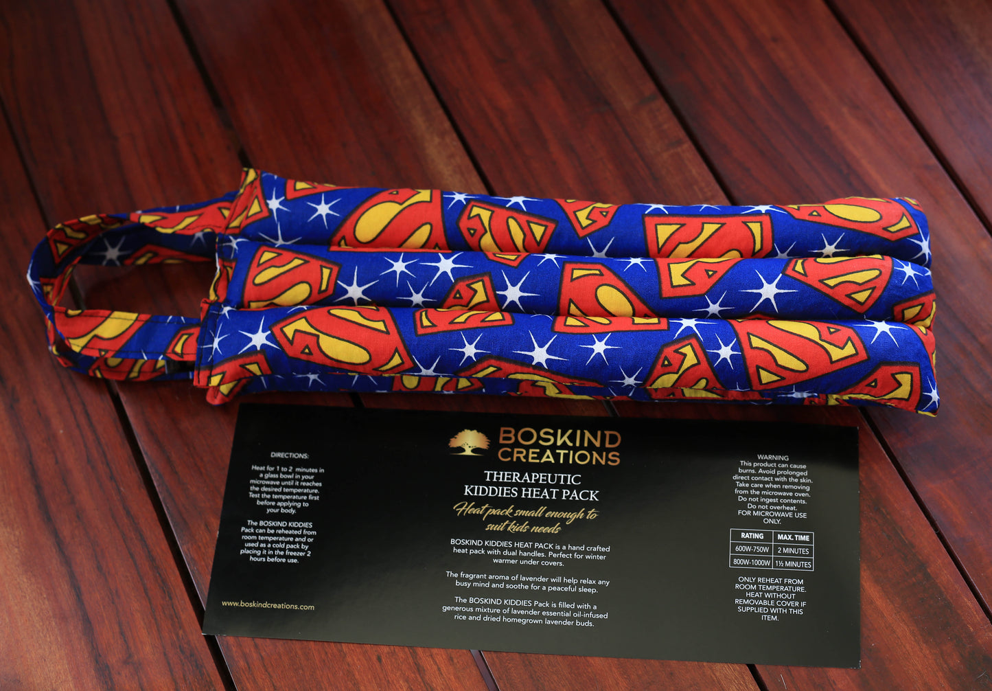 BOSKIND THERAPEUTIC KIDDIES HEAT PACK - SUPERMAN