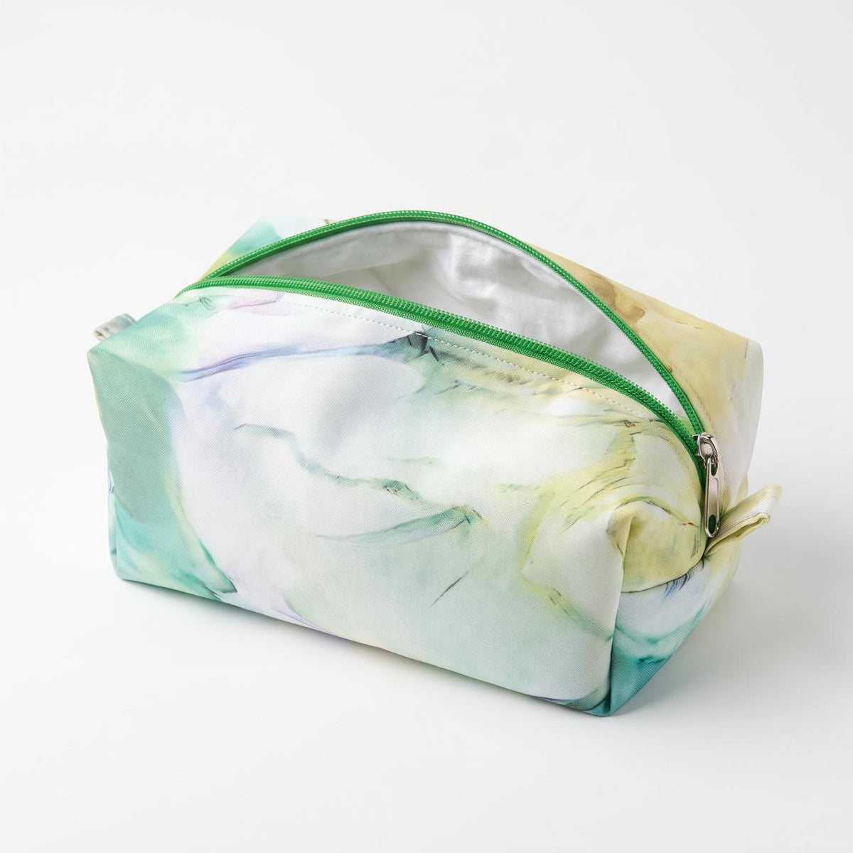 Serene Beauty Bag in pastel watercolour print, front view