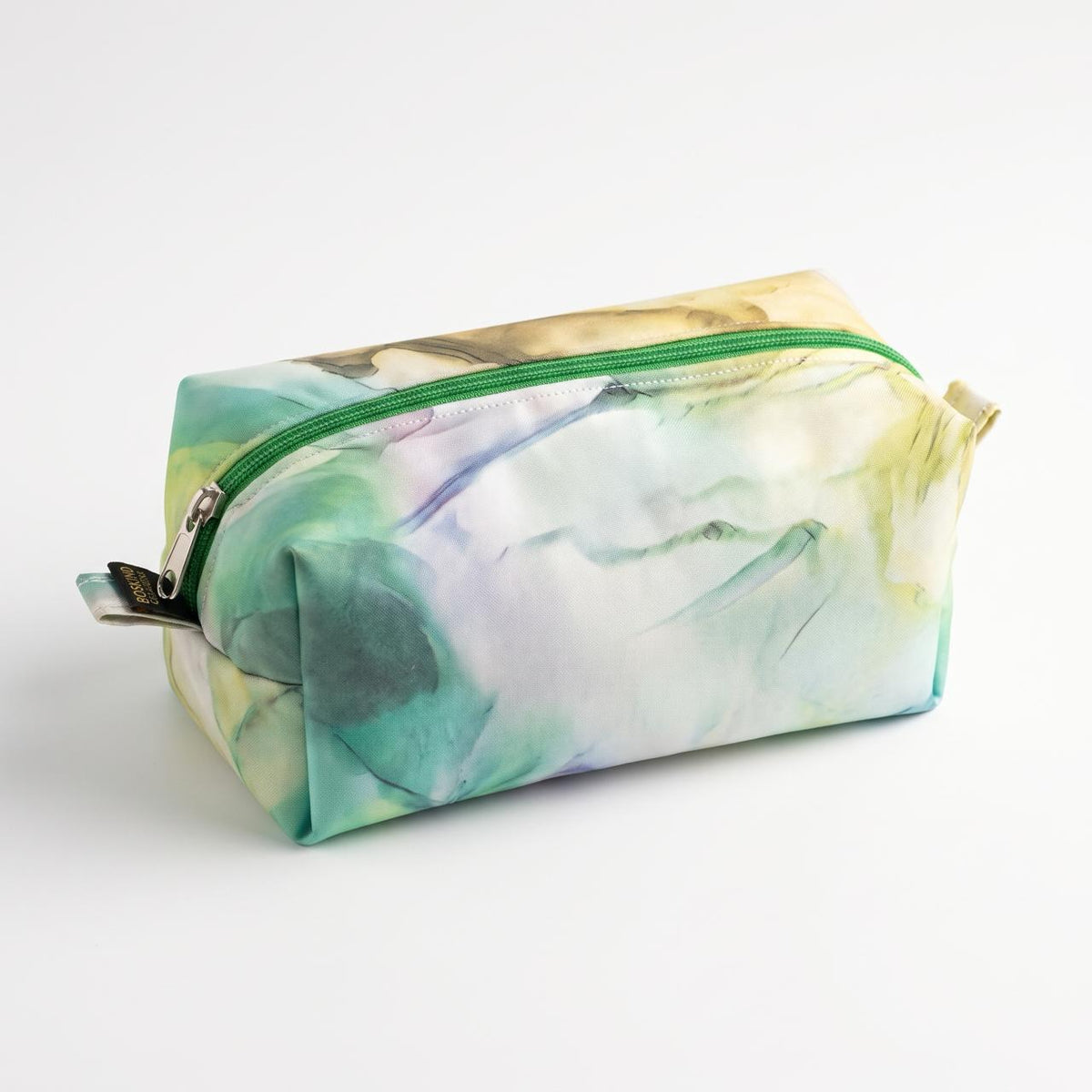 Serene Beauty Bag showing open zip and light lining