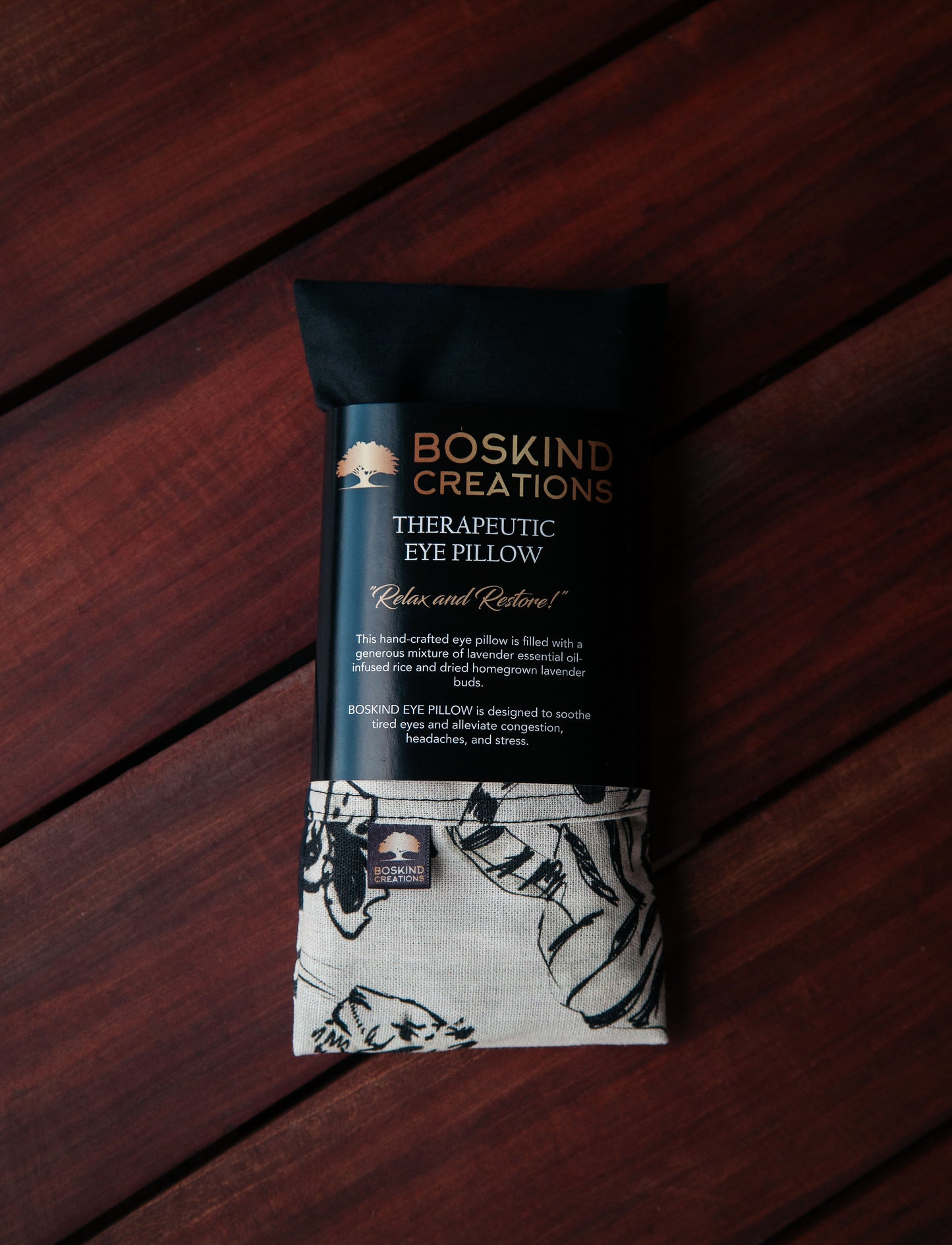 BOSKIND THERAPEUTIC EYE PILLOW - TIGER FLOWER