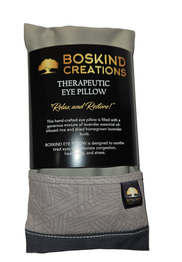 BOSKIND THERAPEUTIC EYE PILLOW - GRAY WEB