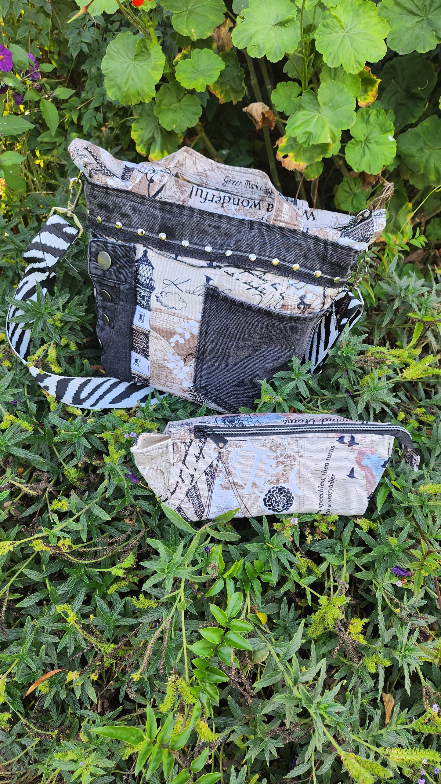 Bespoke Handbag and Beauty Bag -  Love the Journey.