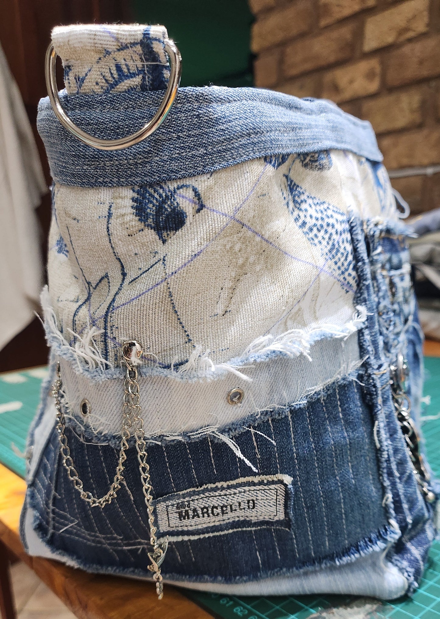 Bespoke Handbag and Beauty Bag -  Mariner's Compass