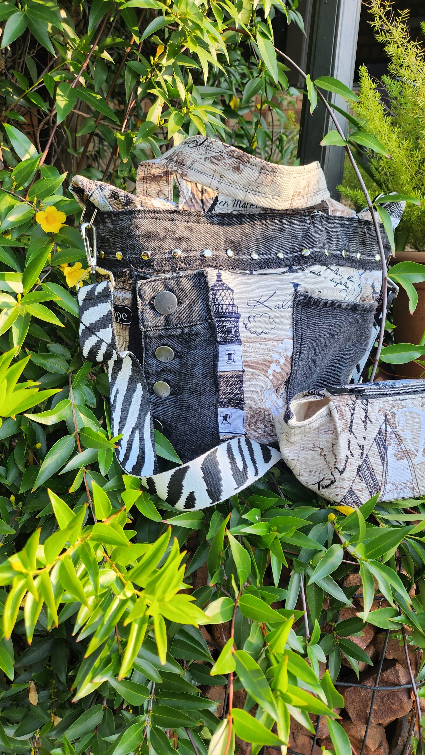 Bespoke Handbag and Beauty Bag -  Love the Journey.