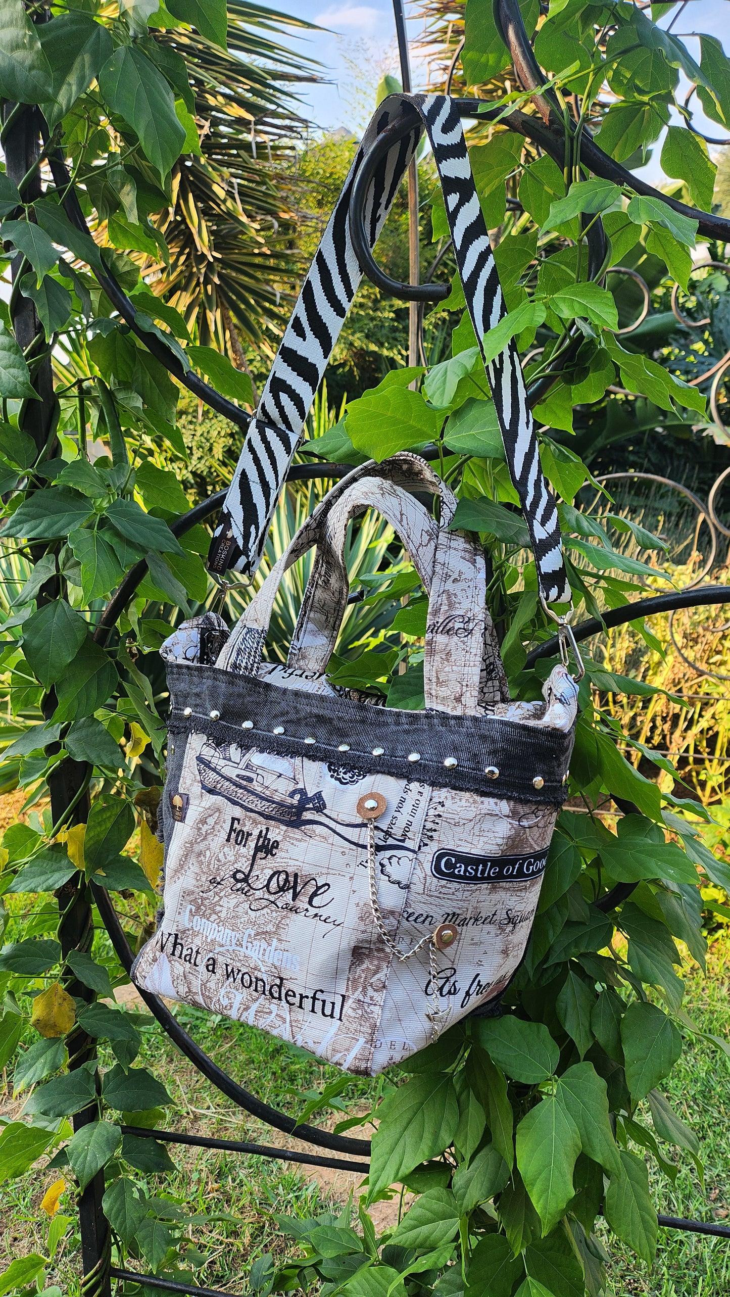 Bespoke Handbag and Beauty Bag -  Love the Journey.