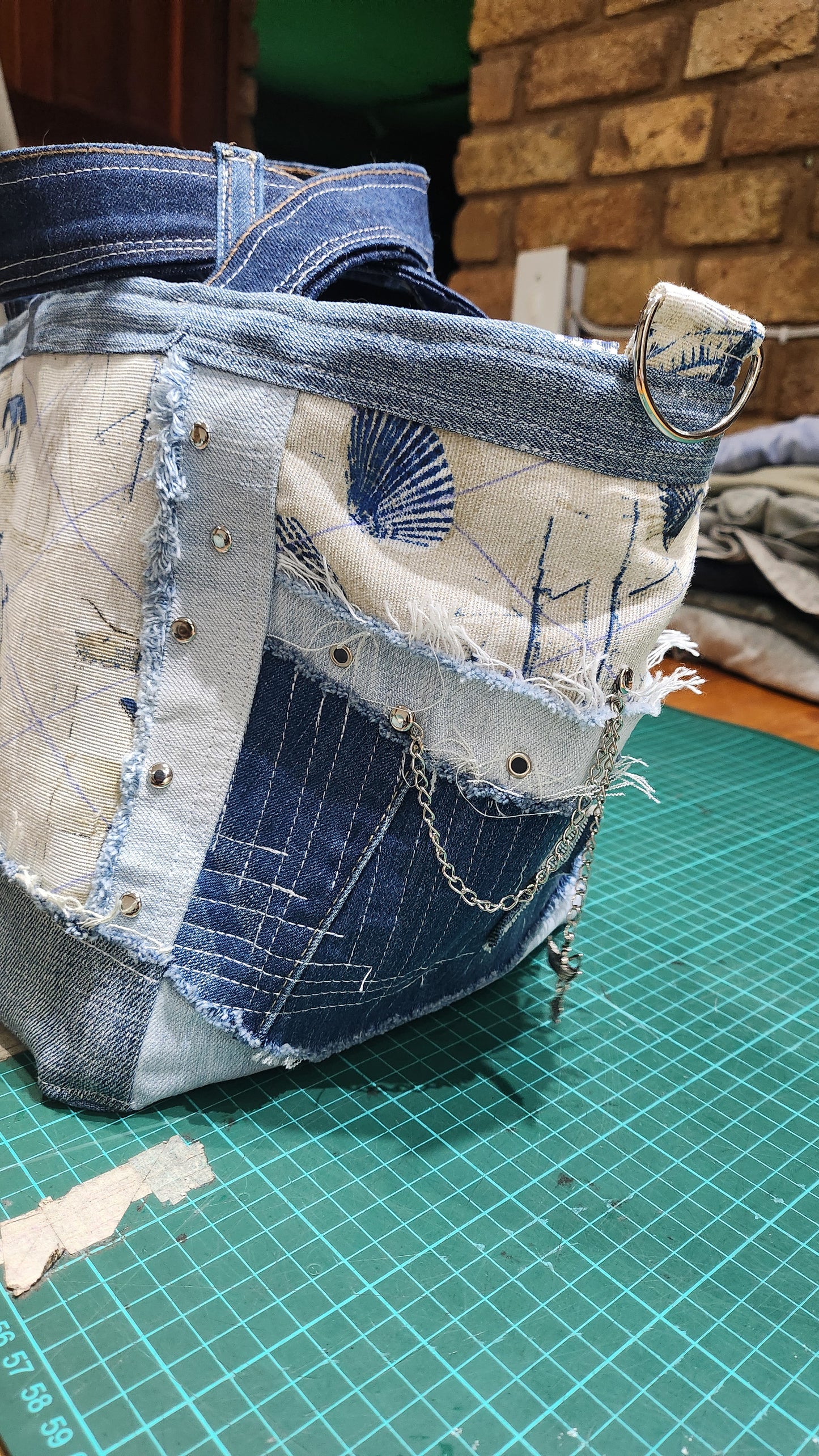 Bespoke Handbag and Beauty Bag -  Mariner's Compass