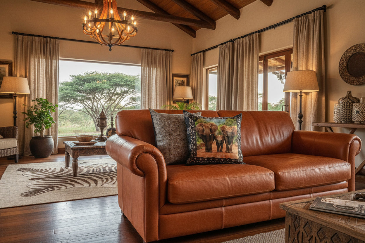 BOSKIND Luxurious African Safari Cushion - Geometric