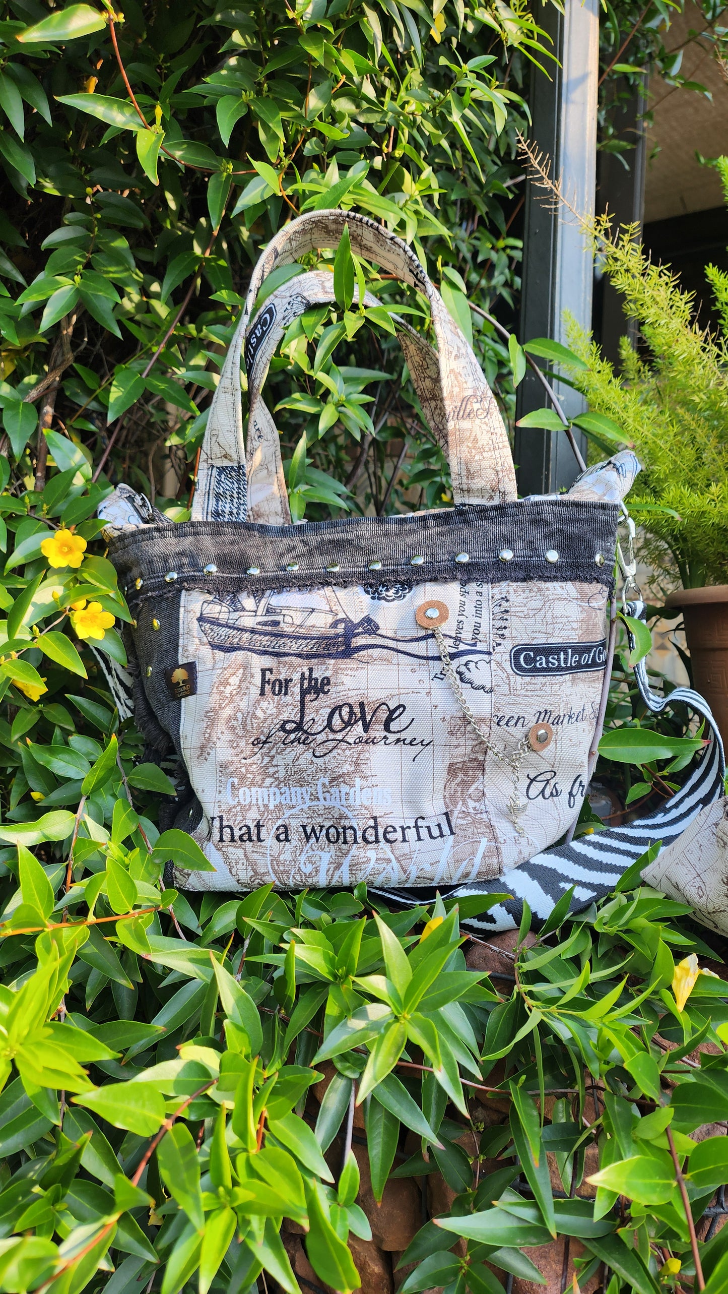 Bespoke Handbag and Beauty Bag -  Love the Journey.
