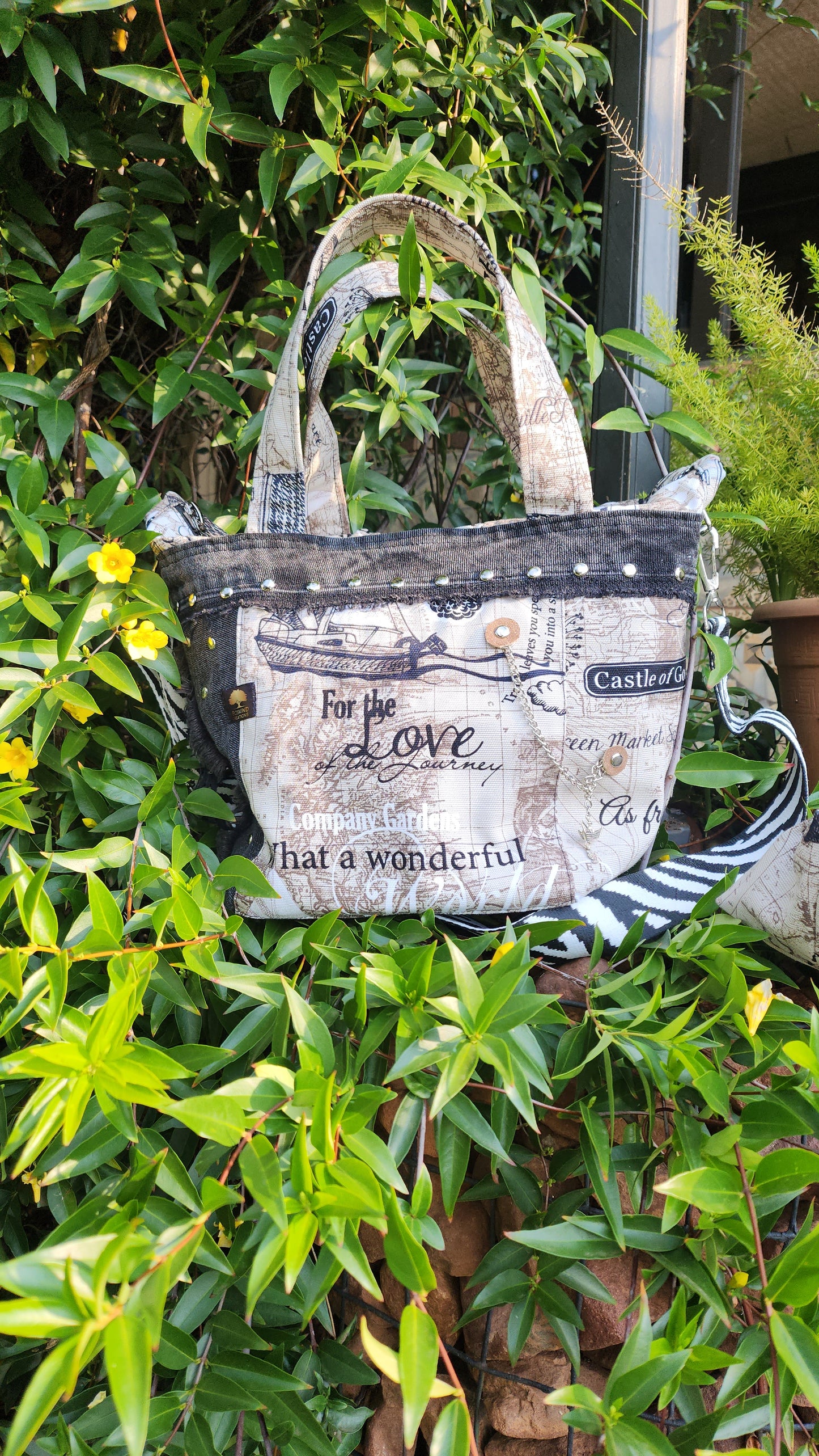 Bespoke Handbag and Beauty Bag -  Love the Journey.