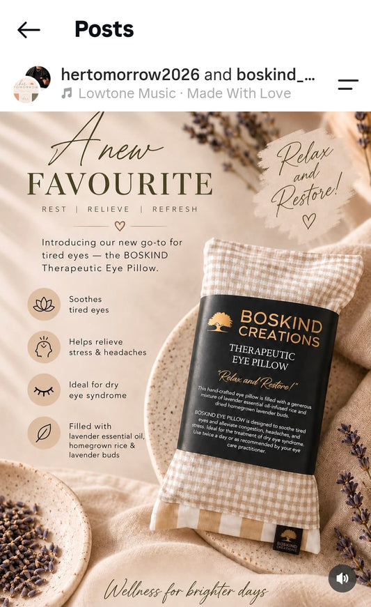 BOSKIND THERAPEUTIC EYE PILLOW - Vanilla